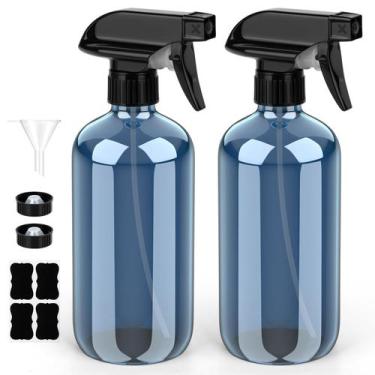 Imagem de Frasco de spray de vidro Bontip Indigo Blue 500mL (2 pacotes/500ml)