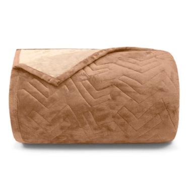 Imagem de Cobertor Buettner King Flannel Plush 100% Poliéster Dupla Face 260mx280m Khaki Escuro / Khaki Claro
