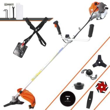 Imagem de Roçadeira Cortador de Grama Vulcan VR430-P À Gasolina 43cc 1,7HP de Al