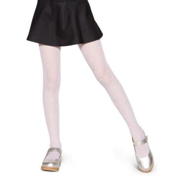 Imagem de Meia Calça Poá Lobinha FIO 20 - Branco - Lupo, P - 3 a 5 anos