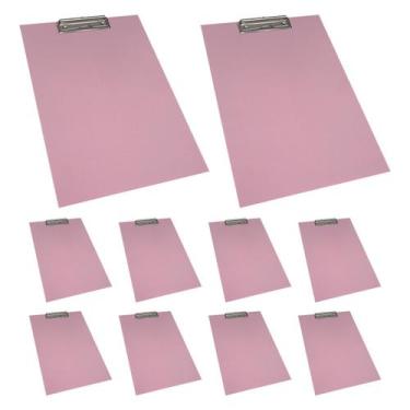 Imagem de Kit 10 Pranchetas A4 MDF Com oficio prendedor Eficiente de metal Stalo