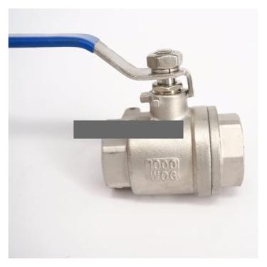 Imagem de WWECCQIJ DN6 1/10.2 cm BSP rosca fêmea furo completo 304 aço inoxidável 2 peças tipo válvula de esfera óleo água ar 229 PSI