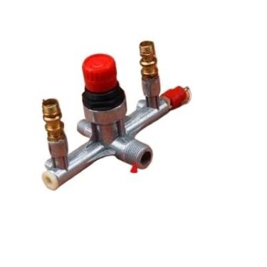 Imagem de Peças de compressor de ar Bama suporte/vento/compressor de ar 6 portas suporte de ferro com válvula de pressão ajustável WWECCQIJ