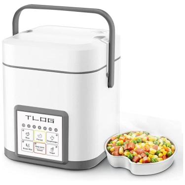 Imagem de Panela Arroz Elétrica Multifuncional TLOG 1.2L com Revestimento de Cerâmica 110V, Cinza