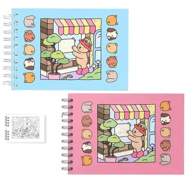 Imagem de Livro de Colorir Kit 2 unidades Livrinho Desenho Pintura Caderno Arte Criatividade Lazer Relaxante