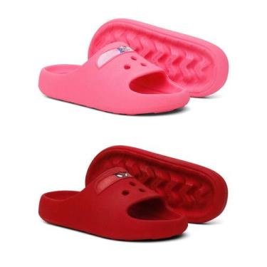 Imagem de Kit 2 Chinelo Slide Infantil Papete Confortavel Personagem Desenho Ani