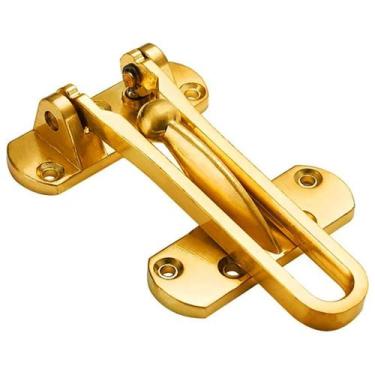 Imagem de Tranca Fecho Segurança Casa Hotel Trinco Porta Interno Dourado - Barce