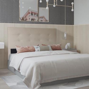 Imagem de Cabeceira Berlim 1,60 Cm Cama Box Queen Corino Bege