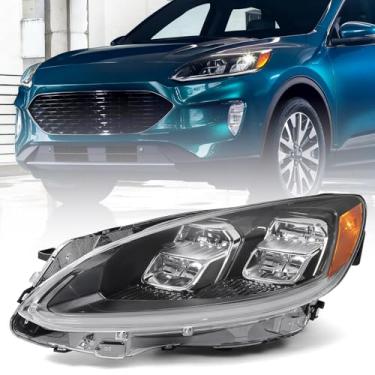 Imagem de KACHIR Conjunto de farol LED com luz frontal LED DRL compatível com Ford Escape 2020 2021 2022 lado esquerdo do motorista LH LJ6Z-13008-S