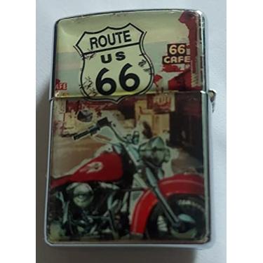 Imagem de Isqueiro em metal com Desenho em resína (Rota 66)