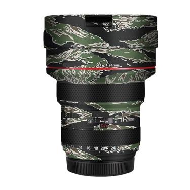 Imagem de EF 11-24 4 L II Adesivo de lente de câmera revestimento película protetora protetor corporal decalque skin para Canon EF 11-24 mm F4 L II (camuflagem listrada de ígre)