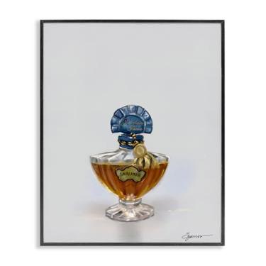 Imagem de Stupell Industries Frasco de perfume clássico de luxo preto emoldurado, arte giclée, design por Mary Sparrow, 14 x 11