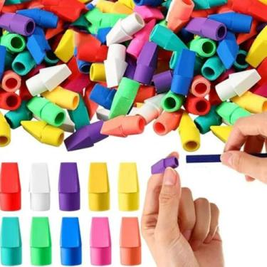 Imagem de 20 peças de borrachas multifuncionais para lápis e borrachas para correção de pintura, artigos de papelaria, caneta apagadora (forma triangular)
