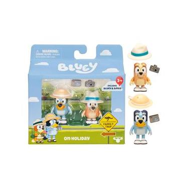 Imagem de Kit 2 Bonecos Colecionáveis 6cm Bluey - De Férias
