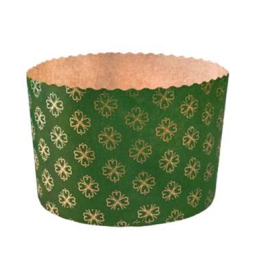 Imagem de Forma para Panetone 500g 13,4x9,5cm 10 unidades Verde EcoPack