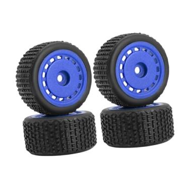 Imagem de Dynwave Kit com 4 Cubos de Roda para Upgrade, Fácil de Instalar, Leve e Premium, Encaixe Hexagonal de 7mm, Substitui a Peça Original 244016 para Carro RC 1:28, Azul