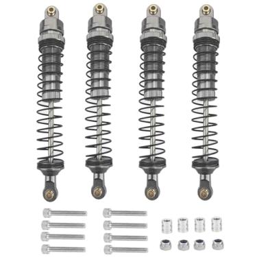 Imagem de RC Crawler Shock Set, Metal Oil-Filled Dampers for Axial SCX10 90046 AXI231017 TRX-4 D90 Wraith 1/10 Scale Upgrade Shocks(Gray, 110mm)