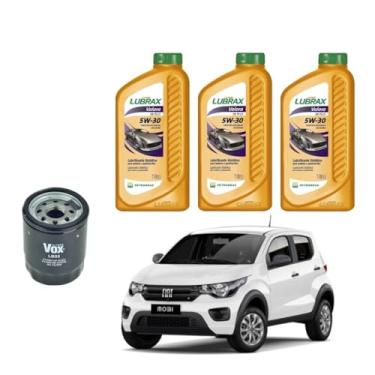 Imagem de Kit 3 Oléos 5w30 + Filtro Mobi 1.0 8v Motor Fire Evo 2017 2018 2019 2020 2021 2022