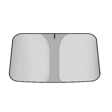 Imagem de Sombra para Para-brisa de Carro Dobrável com Revestimento Prateado Bloqueador Reflete Raios Calor Proteção Automotiva Acessórios Internos SUVs e Sedans