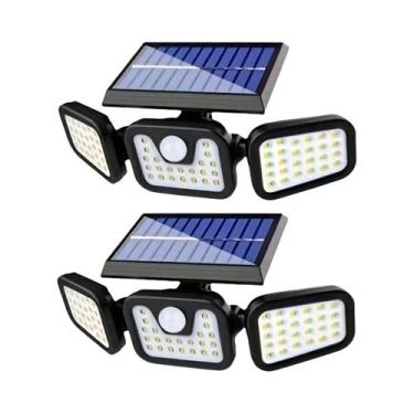 Imagem de Luzes Solares Ajustáveis Com 3 Cabeças Para Exterior 270 graus Luz De 
