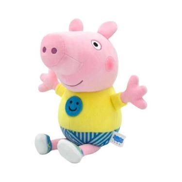 Imagem de Boneco De Pelúcia Peppa Pig De 30 CM Pai Mãe George Brinquedos Para Cr
