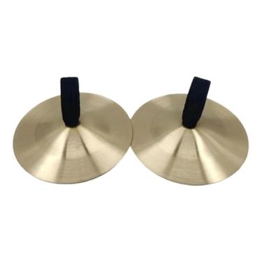 Imagem de JunZheHub Mini Pratos de Dedo, Prato de Choque Portátil, Pratos de Mão, Instrumento Musical de Percussão, Material de aço, Design Leve, Adequado para Bateria In, Ouro