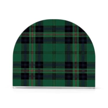 Imagem de Qilmy Porta-guardanapos de acrílico xadrez de Natal, suporte de guardanapo de coquetel de plástico transparente para mesas de restaurante de cozinha, 1 peça