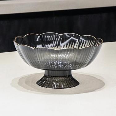 Imagem de FENNYYAR Prato de frutas com base drenável estilo chinês destacável, 25 cm, 25 cm, bandeja de lanche para sala de estar, prato de oferta doméstica