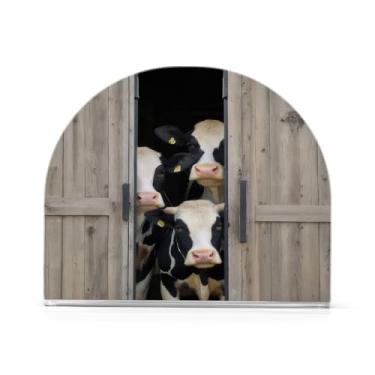 Imagem de Qilmy Porta-guardanapos de acrílico de vaca leiteira, suporte de guardanapo de coquetel de plástico transparente para mesas de restaurante de cozinha, 1 peça