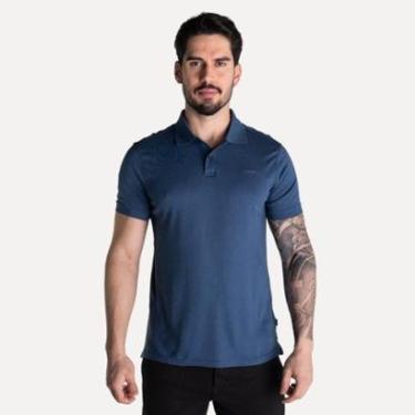 Imagem de Camisa Polo Calvin Klein Liquid Touch Azul Marinho-Masculino