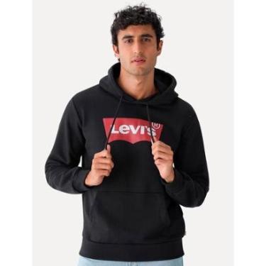 Imagem de Moletom Levis Canguru Batwing Com Capuz Preto-Masculino
