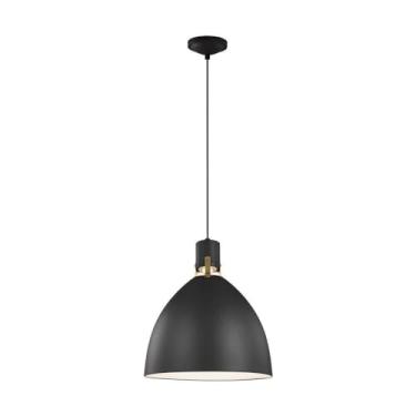 Imagem de Feiss P1443MB-L1 Iluminação pendente de LED Brynne, preto, 1 luz (17" de diâmetro x 19" A)