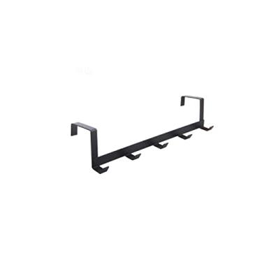 Imagem de GLOGLOW Cabide de Gancho de Porta, Ferro Forjado, Cabide Sem Montagem para Entrada e Suprimentos de Armazenamento de Banheiro (Preto)