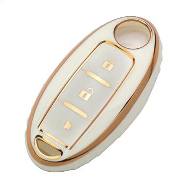 Imagem de SK CUSTOM White TPU Key Fob Case Cover for Infiniti EX35 EX37 FX35 FX37 FX45 FX50 Q70 QX50 QX70 for Nissan 370Z Armada Cube Juke Leaf Murano Pathfinder Quest Rogue Titan XD Versa Note