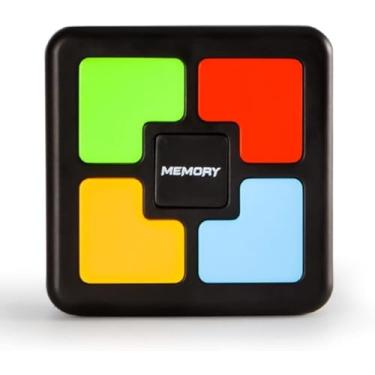 Imagem de Jogo da Memória Eletrônico Infantil com Luz e Som, Brinquedo Educativo Interativo, Estilo Genius, 4 Cores, 5 Níveis de Dificuldade, Compacto e Portátil