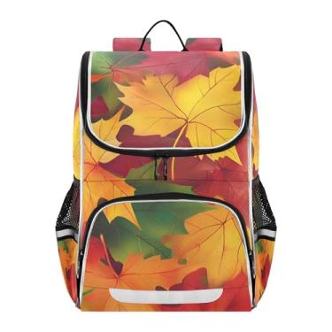 Imagem de Joisal Funny Backpacks Boys Bright Vibrant Maple Leaves Kids Girls' Backpack Lightweight Back to School Bags Kawaii Elementary Ages 6-12 Bookbag Floral