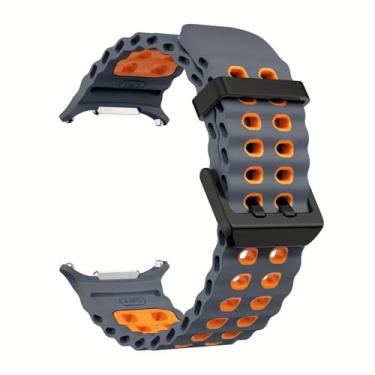 Imagem de XNWKF Pulseira de silicone esportiva marinha para Samsung Galaxy Watch Ultra de 47 mm, correa para Galaxy Watch 7 ultra, Watch Ultra, Ágata
