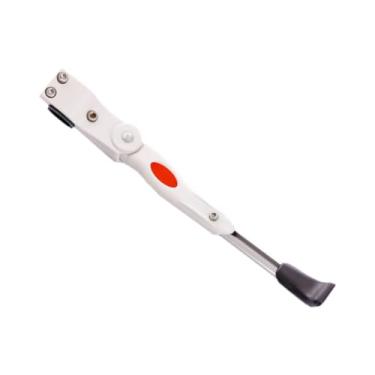 Imagem de Aymzbd Descanso lateral para bicicletas de 16" a 20", suporte de apoio para os pés, fácil instalação, descanso lateral traseiro, Branco
