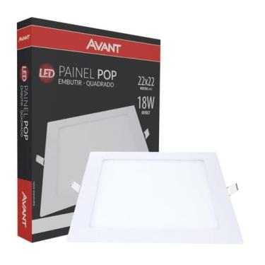 Imagem de Plafon Led Flat Embutir Quadrado 18w 4200k - LUMANTI
