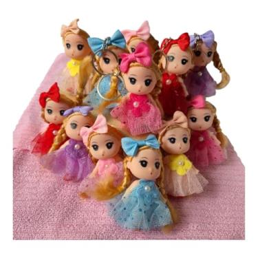 Imagem de Kit 12 Bonecas Chaveiro Pingente 8–12 cm – Lembrancinha para Casamento e Aniversário