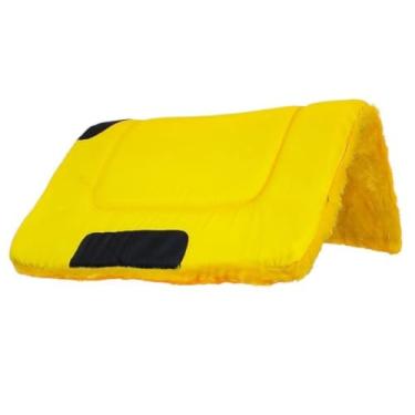 Imagem de Manta baixeiro para cavalo reforçado country luxo manta de sela quarto de milha americana super oferta menor preço (Amarela)