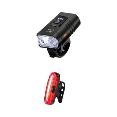 Imagem de Lanterna Frontal LED Recarregável Tipo-C Para Bicicleta MTB E De Estra