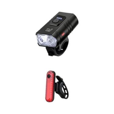 Imagem de Lanterna Frontal LED Recarregável Tipo-C Para Bicicleta MTB E De Estra