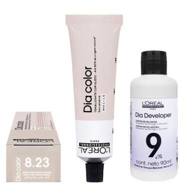 Imagem de Loreal Tonalizante Dia Color 8.23 Louro Claro Irisado Dourado 60g Rev.