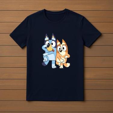 Imagem de Camisa Camiseta Infantil Juvenil Bluey e Bingo Menino Menina Tamanho 0