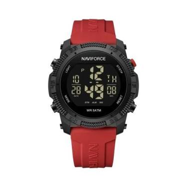 Imagem de Relógio Digital Masculino NAVIFORCE À Prova D'Água 3ATM Com Display LC