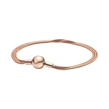Imagem de Pulseira Feminina De Prata Esterlina 925 Com Pingente De Cobra E Fecho