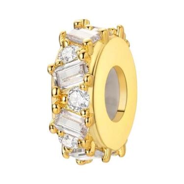 Imagem de Berloques De Silicone Com Zircônia Em Prata Esterlina 925 Para Pulseir