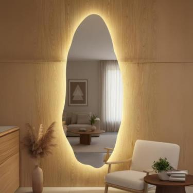 Imagem de Espelho Decorativo Orgânico Vênus Lopazzi 150x40cm com Iluminação LED 