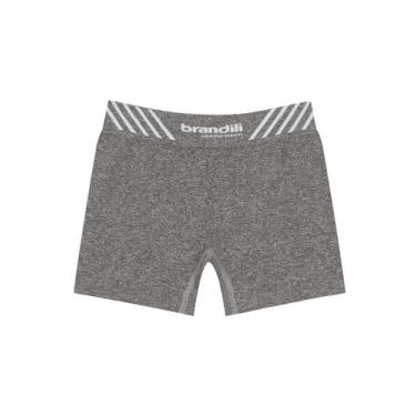 Imagem de Cueca boxer infantil menino em poliamida Brandili, P, Cinza